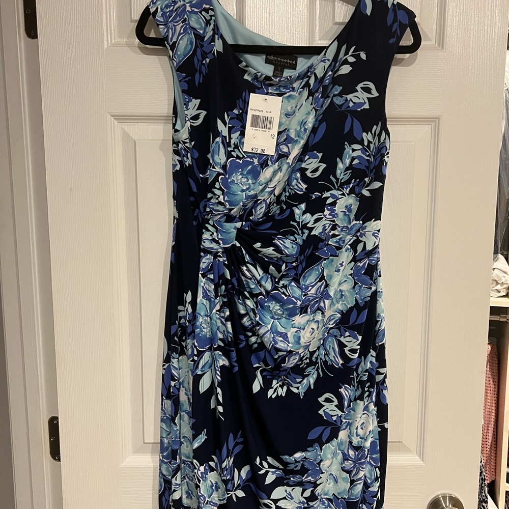 Floral Blue midi dress